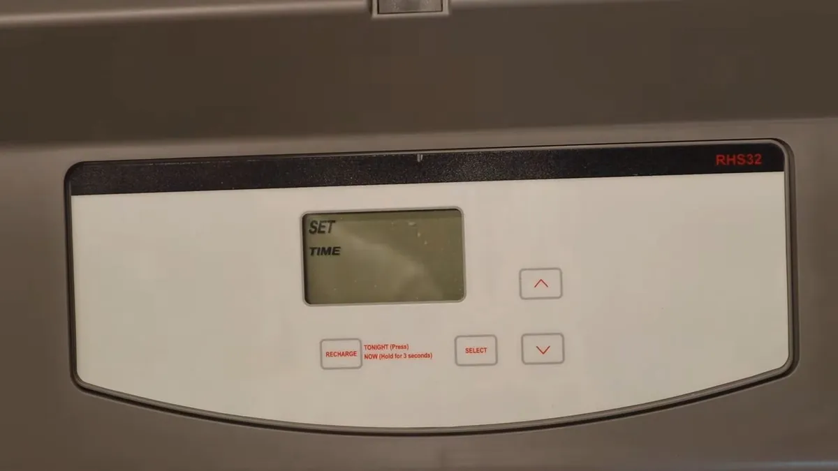 Whole-house water softener with control valve and resin tank during plumbing service in Sterling Grove, Surprise, AZ, with focus on blog thumbnail whole softener control