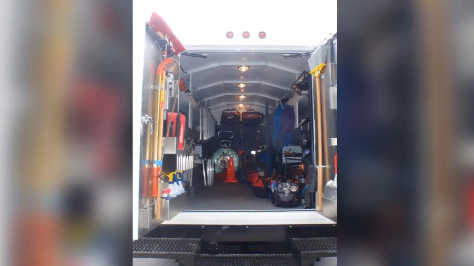 Plumbing service truck with organized repair tools ready for an urgent Surprise call prepared for plumbing calls in Surprise, Arizona