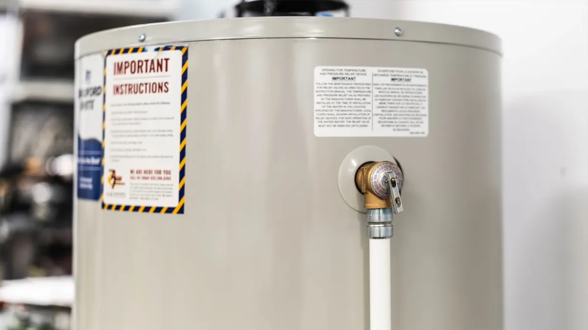 Tank water heater with nearby valves, venting, and supply connections during water heater repair and replacement in surprise, az, with focus on tank nearby valves venting supply