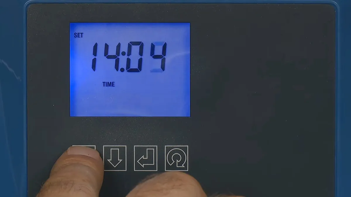 Whole-house water softener with control valve and resin tank illustrating water softener sizing guide for surprise, az homes